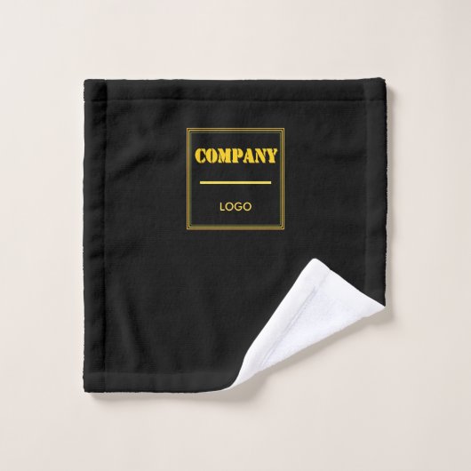 Personalized Company Black Modern Custom Business ウォッシュタオル (ウォッシュタオル)