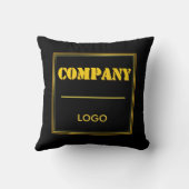 Personalized Company Black Modern Custom Business クッション (裏面)