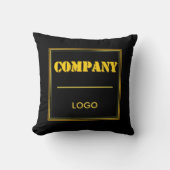 Personalized Company Black Modern Custom Business クッション (正面)