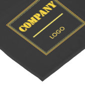 Personalized Company Black Modern Custom Business ショートテーブルランナー (コーナー)