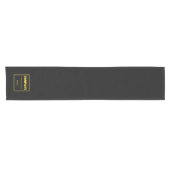 Personalized Company Black Modern Custom Business ショートテーブルランナー (横)