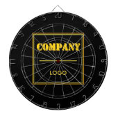 Personalized Company Black Modern Custom Business ダーツボード (正面)