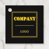 Personalized Company Black Modern Custom Business フェイバータグ (正面)