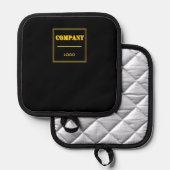 Personalized Company Black Modern Custom Business 鍋敷き (正面/裏面)