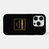 Personalized Company Black Modern Custom Business iPhoneケース (裏面横)