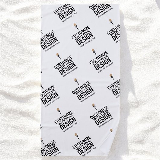 Personalized Company Branded Custom Minimalist ビーチタオル