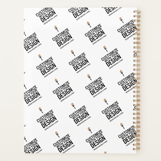 Personalized Company Branded Custom Minimalist プランナー手帳 (裏面)