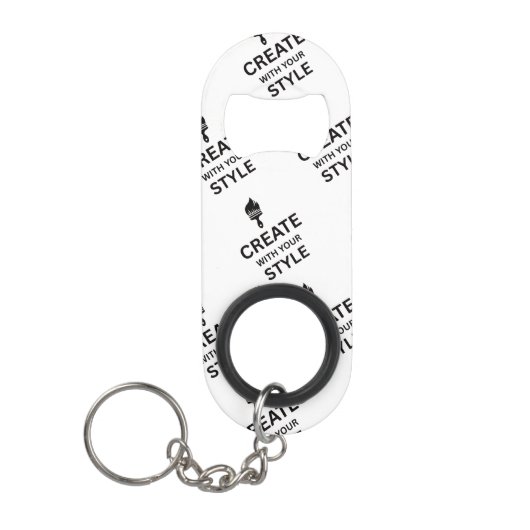 Personalized Company Branded Minimalist Keychain キーホルダー栓抜き (正面)