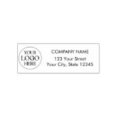 Personalized Company Business Logo Modern Address セルフインキングスタンプ (デザイン)