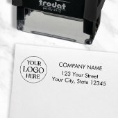 Personalized Company Business Logo Modern Address セルフインキングスタンプ