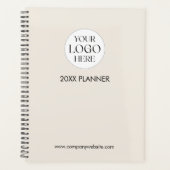 Personalized Company Business Logo Template Beige プランナー手帳 (正面)