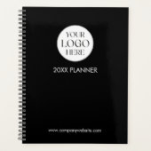 Personalized Company Business Logo Template Black プランナー手帳 (正面)