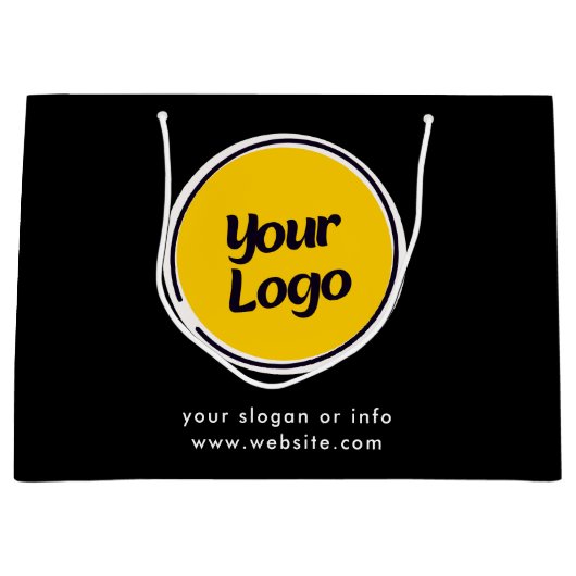 Personalized Company Logo  | Custom Business Gift  ラージペーパーバッグ (正面)