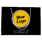 Personalized Company Logo  | Custom Business Gift  ラージペーパーバッグ (裏面)