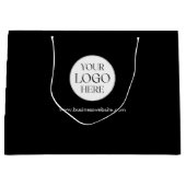 Personalized Company Logo Simple Business Shopping ラージペーパーバッグ (正面)