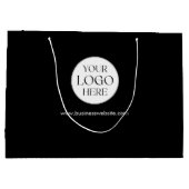 Personalized Company Logo Simple Business Shopping ラージペーパーバッグ (裏面)