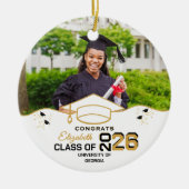 Personalized Congrats Graduate Gift Custom Photo セラミックオーナメント (正面)