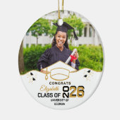 Personalized Congrats Graduate Gift Custom Photo セラミックオーナメント (左)