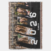 Personalized Congrats Name & Class of Year スローブランケット (正面縦)