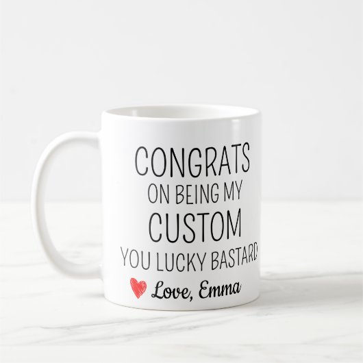 Personalized Congrats on being my コーヒーマグカップ (左)