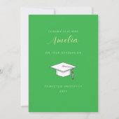 Personalized congratulations graduation card 招待状 (正面)