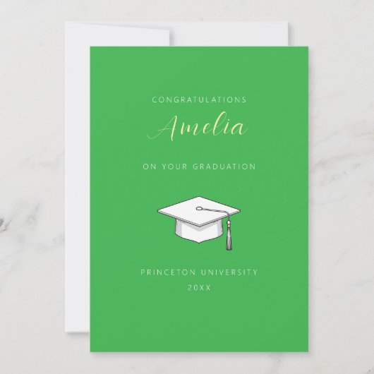 Personalized congratulations graduation card 招待状 (正面)