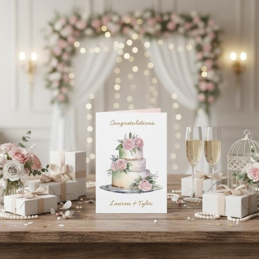 Personalized Congratulations Newlyweds カード