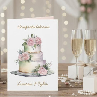 Personalized Congratulations Newlyweds カード