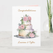 Personalized Congratulations Newlyweds カード (正面)