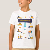 Personalized Construction Truck T-Shirt for Boys Tシャツ (正面)
