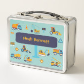 Personalized Construction Vehicle メタルランチボックス (正面)