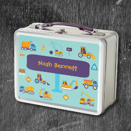 Personalized Construction Vehicle メタルランチボックス