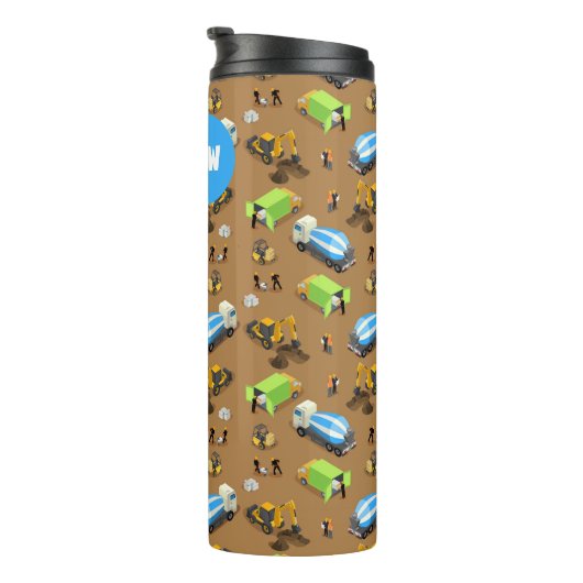 Personalized Construction Vehicles & Workers  タンブラー (回転右)