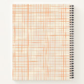 Personalized Contemporary Peach Line Art ノートブック (裏面)