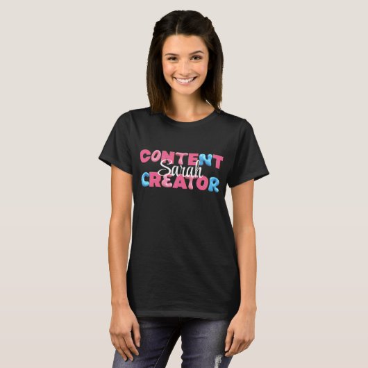 Personalized Content Creator Name Tシャツ (正面フル)