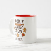 Personalized Cookie Baking Crew – Custom Name ツートーンマグカップ (正面左)