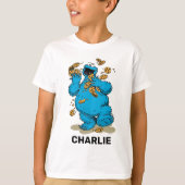 Personalized Cookie Monster Crazy Cookies T-Shirt Tシャツ (正面)