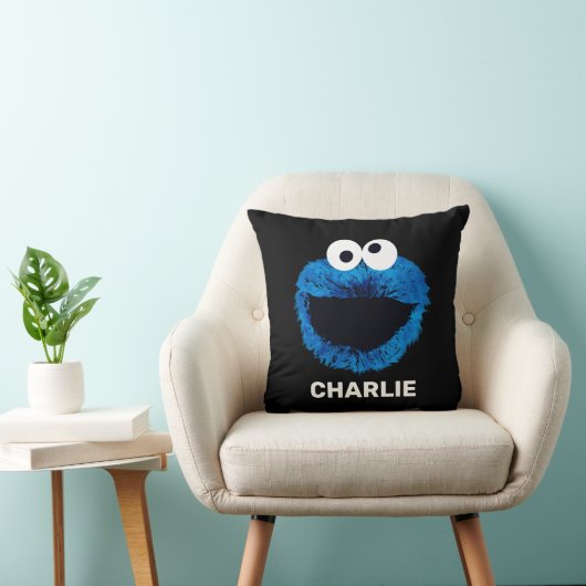 Personalized Cookie Monster | Watercolor クッション (椅子)