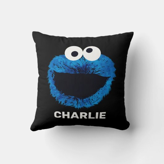 Personalized Cookie Monster | Watercolor クッション (裏面)