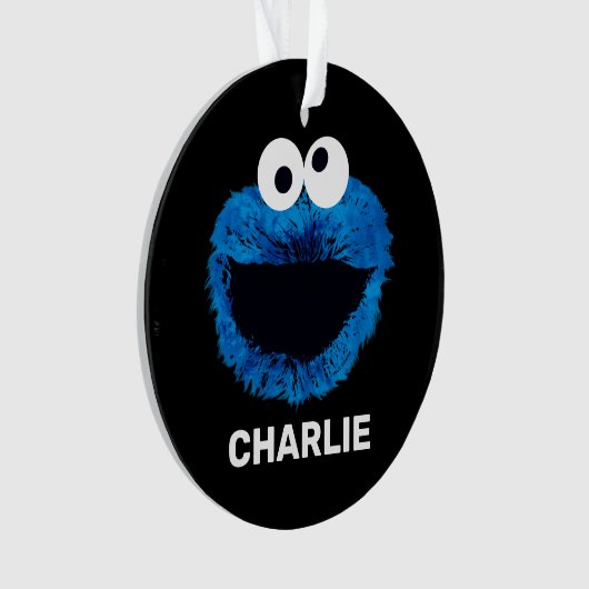 Personalized Cookie Monster | Watercolor Trend オーナメント (正面)