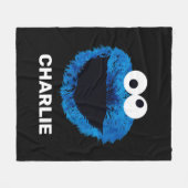 Personalized Cookie Monster | Watercolor Trend フリースブランケット (正面(横))