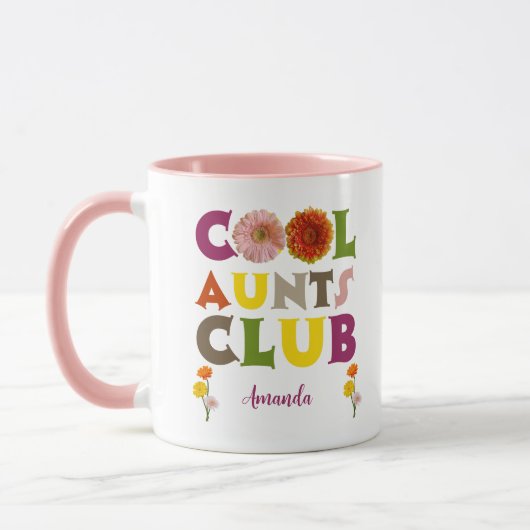 Personalized Cool Aunts Club Coffee マグカップ (左)