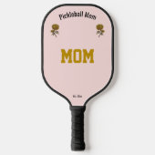 Personalized Cool Pink Elegant Pickleball Mom Gift ピックルボールラケット (正面)