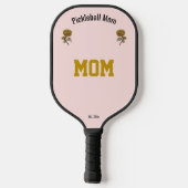 Personalized Cool Pink Elegant Pickleball Mom Gift ピックルボールラケット (裏面)