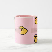 Personalized Cool Yellow Rubber Duck Pattern ツートーンマグカップ (中央)