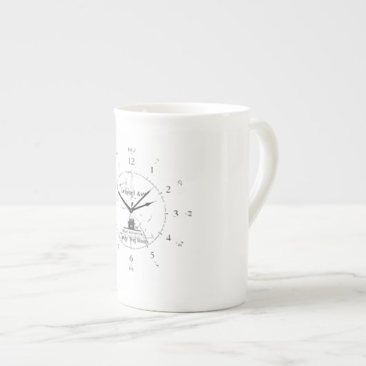 Personalized Coordinates Home Print | Custom Latit ボーンチャイナマグカップ (正面右)