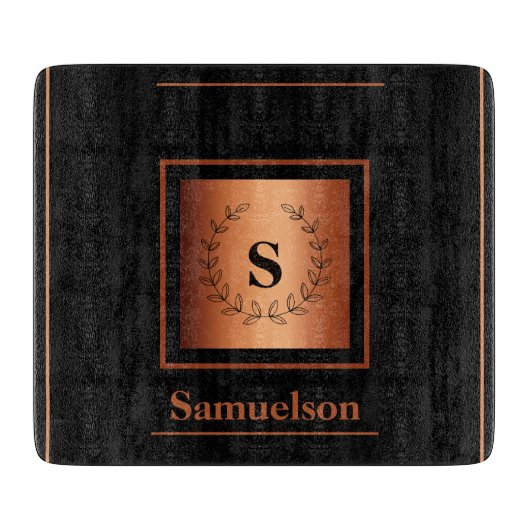 Personalized Copper-Embellished Cutting Board カッティングボード (正面)