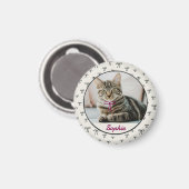 Personalized Coquette Bow Pet Photo Magnet マグネット (正面/裏面)