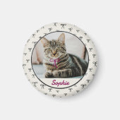 Personalized Coquette Bow Pet Photo Magnet マグネット (正面)