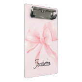 Personalized Coquette Pink Bow Girl ミニクリップボード (アングル)